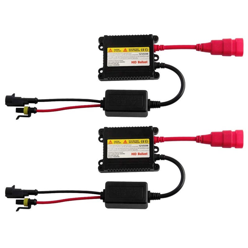 Generic yifengshun 12V 55W Universal Ballast Kit Xenon DC HID Replacement Reactance, 2pcs All Series for H1 H3 H4 H7 H10 H9 9005 9006 D2r D2s  - Image 1