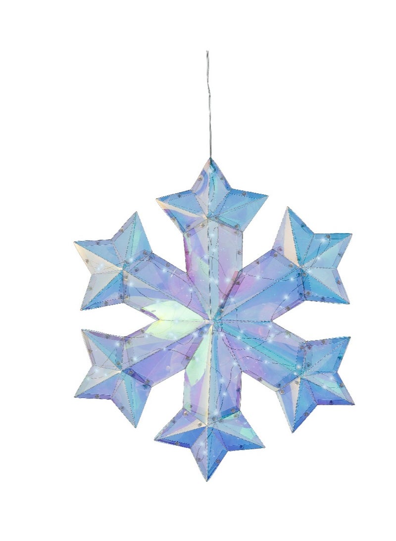 Kaemingk زخرفة كايمينك لعيد الميلاد على شكل ثلجية ميكرو LED باردة بيضاء 39 سم - Image 1