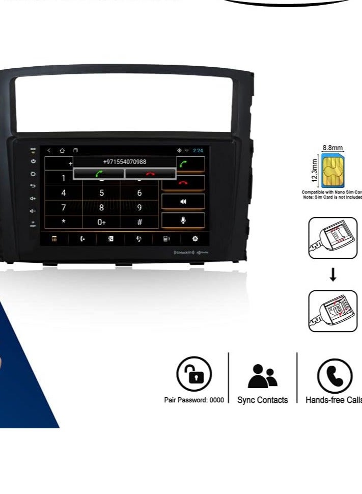 Claytoon CLAYTOON Car Stereo For Mitsubishi Pajero 2010 to 2019 Rockford Sound System Full Touch Android Multimedia Monitor & Screen Tablets Video Players, Support 1024x768P (RAM 4GB, ROM 64GB)  - Image 3