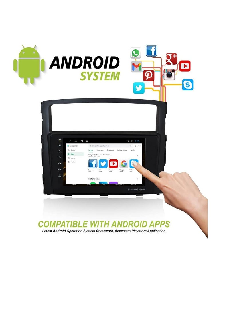 Claytoon CLAYTOON Car Stereo For Mitsubishi Pajero 2010 to 2019 Rockford Sound System Full Touch Android Multimedia Monitor & Screen Tablets Video Players, Support 1024x768P (RAM 4GB, ROM 64GB)  - Image 4