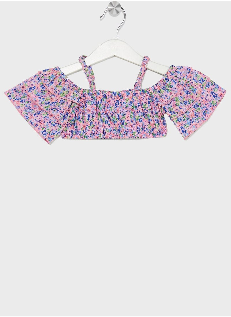 Nautinati - Nauti Nati Girls Floral Printed Top With Shorts - Image 1