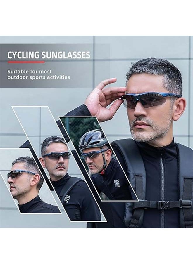 Rockbros Photochromic Sports Sunglasses Mens Pickleball Glasses Cycling Glasses Mtb Sunglasses, With Removable Elasctic Band  - Image 2