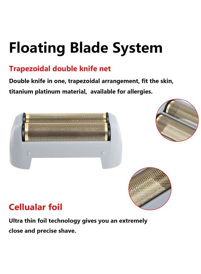 Piwerod 2 Pack Pro Shaver Replacement Foil And Cutters Compatible With Andis 17150(Ts1)/17155/17200 Shaver For Profoil & Lithium Shaver Golden - Image 5