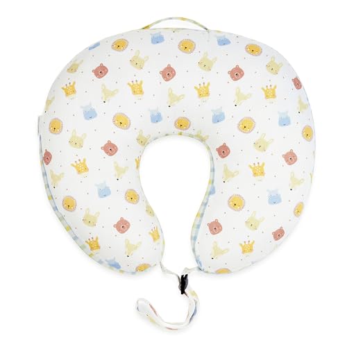 haus & kinder Baby Feeding Pillow for New Born Baby, Breastfeeding & Nursing Pillow with Removable Cover, Infant Support Cushion for 0–24 Months, Tummy Time Pillow | Fiona - Image 1