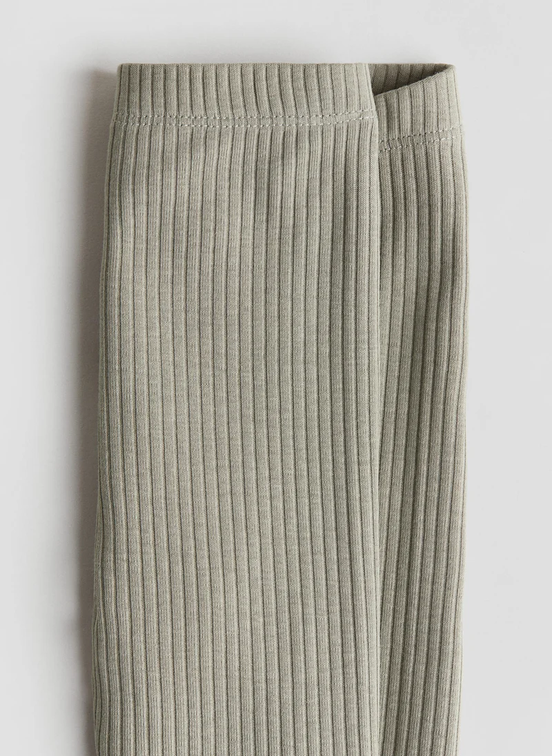 H&M Ribbed Cotton Leggings