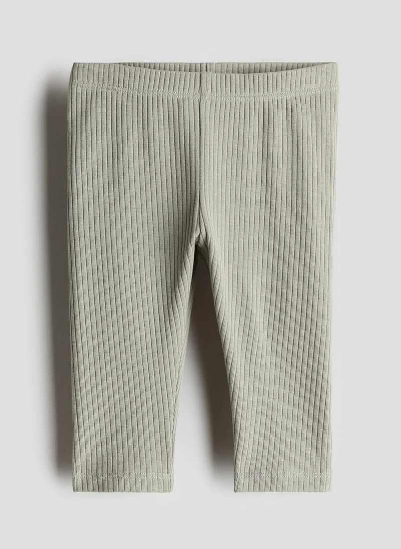 H&M Ribbed Cotton Leggings