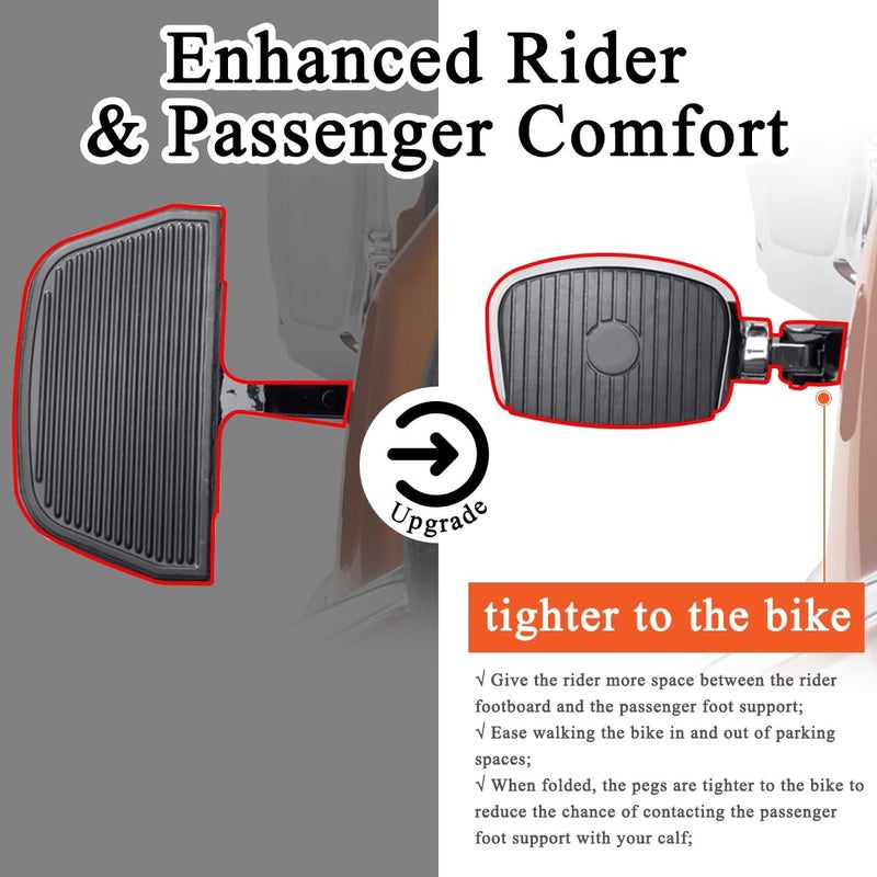 FOVPLUE Passenger Mini Footboard Mount Kit for Harley Touring Models 1993-2024 - Image 2