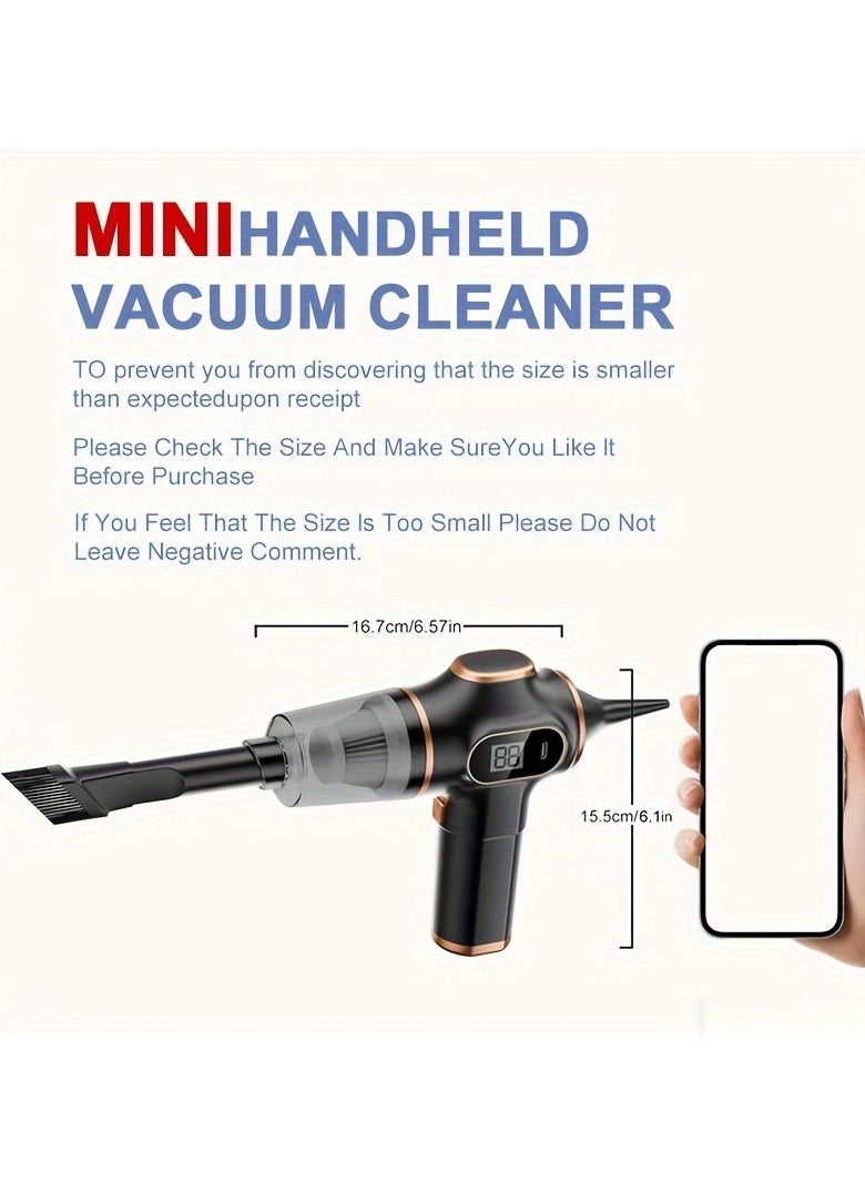 Generic Cordless Handheld Vacuum Cleaner High Power USB Rechargeable Multi-Function Dust Buster for Home and Car Ideal for Pet Hair Dust and Debris Cleaning Includes Accessory Kit  - Image 5