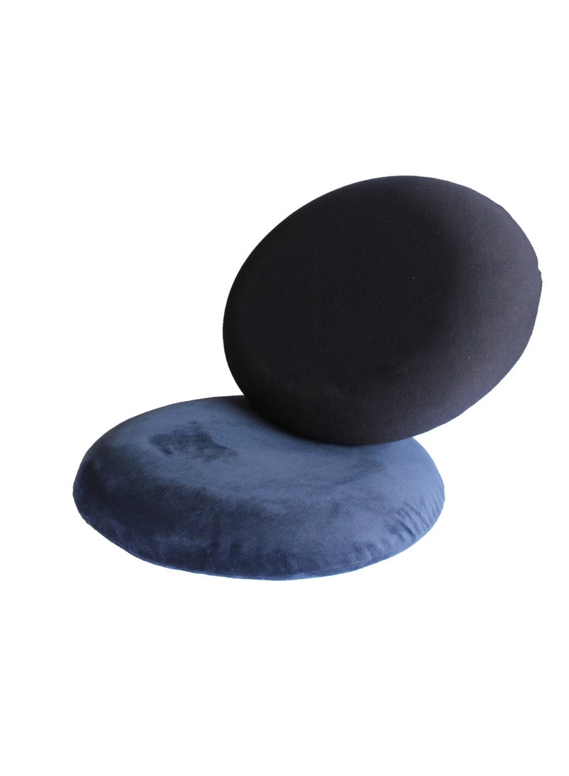 HT Circle-shaped seat for hemorrhoids - it distributes body pressure on the thigh muscles and spine, allowing the pain to be relieved and thus greater comfort while sitting, black color - Image 3