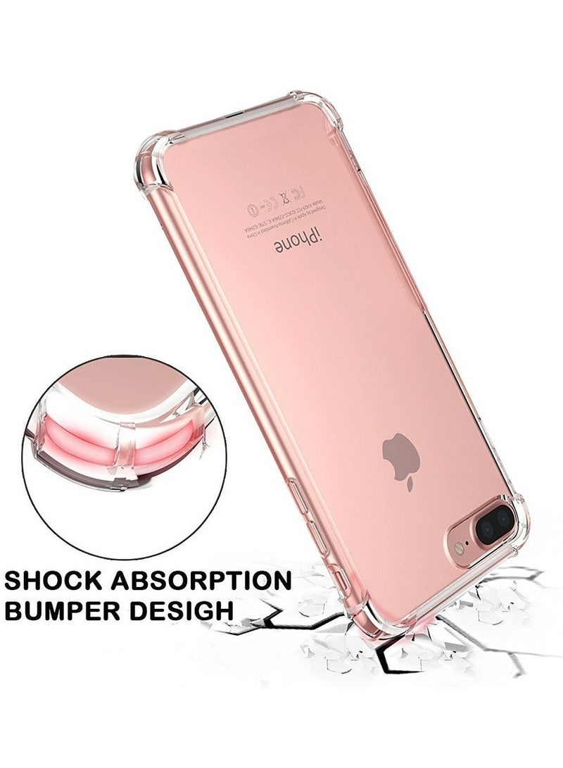 Bills Premium TPU Corner Case for iPhone 8 PLUS – Clear Soft Flexible TPU Shock Absorbent Transparent Cover with Reinforced Bumper Corners - Image 3