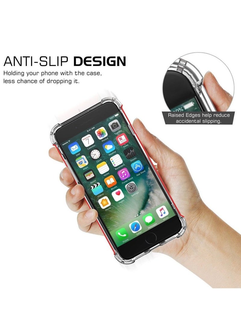 Bills Premium TPU Corner Case for iPhone 8 PLUS – Clear Soft Flexible TPU Shock Absorbent Transparent Cover with Reinforced Bumper Corners - Image 4