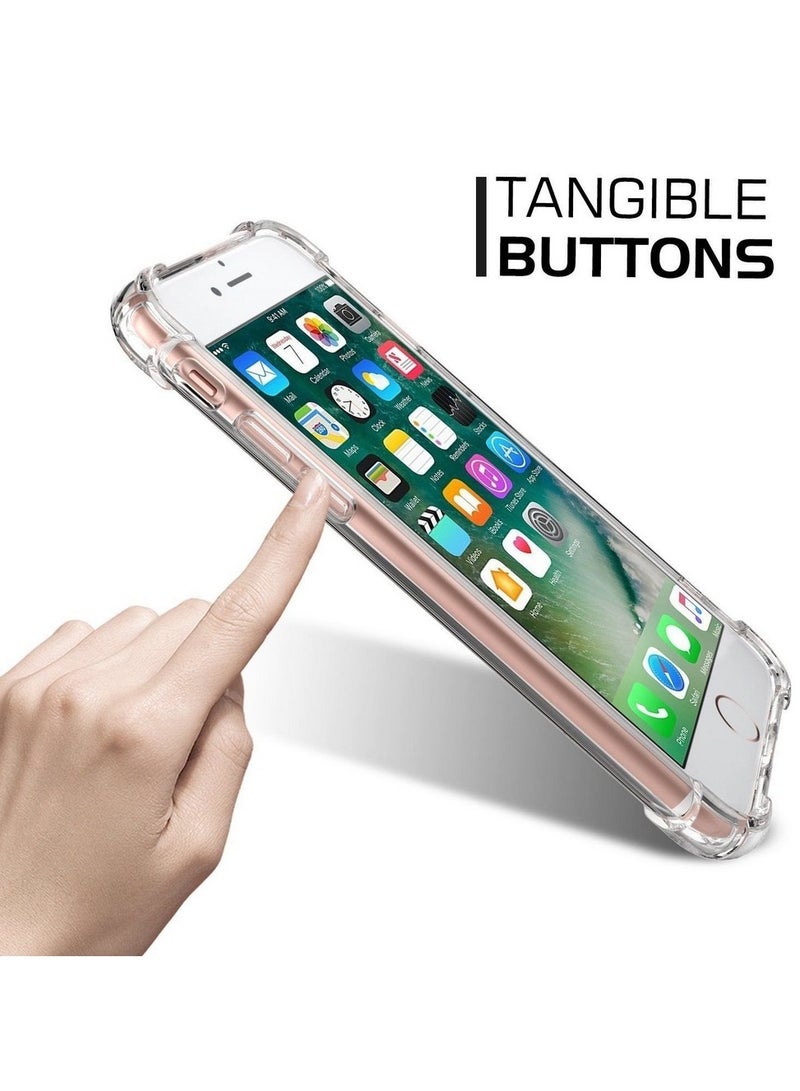 Bills Premium TPU Corner Case for iPhone 8 PLUS – Clear Soft Flexible TPU Shock Absorbent Transparent Cover with Reinforced Bumper Corners - Image 5
