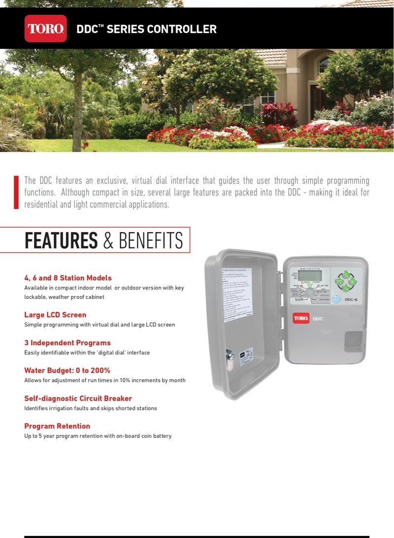 the toro company DDC SERIES CONTROLLER, 4-Station OUTDOOR, 220V TORO - Image 2