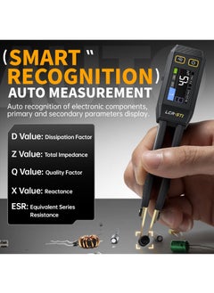 Generic FNIRSI LCR-ST1 10KHz LCR Meter Tweezer, Mini Smart SMD Tester, ESR Meter, Maximum accuracy 0.5%, Capacitance Inductance Continuity Diode Tester, Auto Component Recognition Electronic Component Analyze  - Image 4