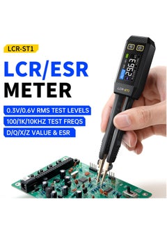Generic FNIRSI LCR-ST1 10KHz LCR Meter Tweezer, Mini Smart SMD Tester, ESR Meter, Maximum accuracy 0.5%, Capacitance Inductance Continuity Diode Tester, Auto Component Recognition Electronic Component Analyze  - Image 2