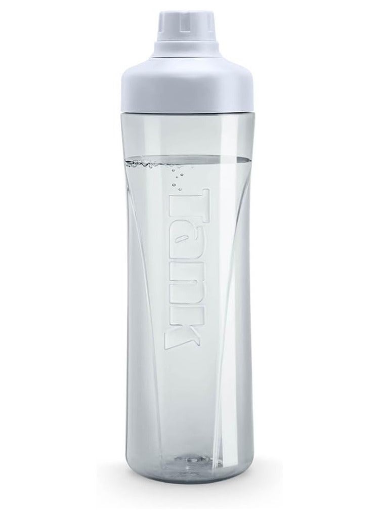 Tank Tritan Plastic Water Bottle 800mL, Light Grey - Image 1