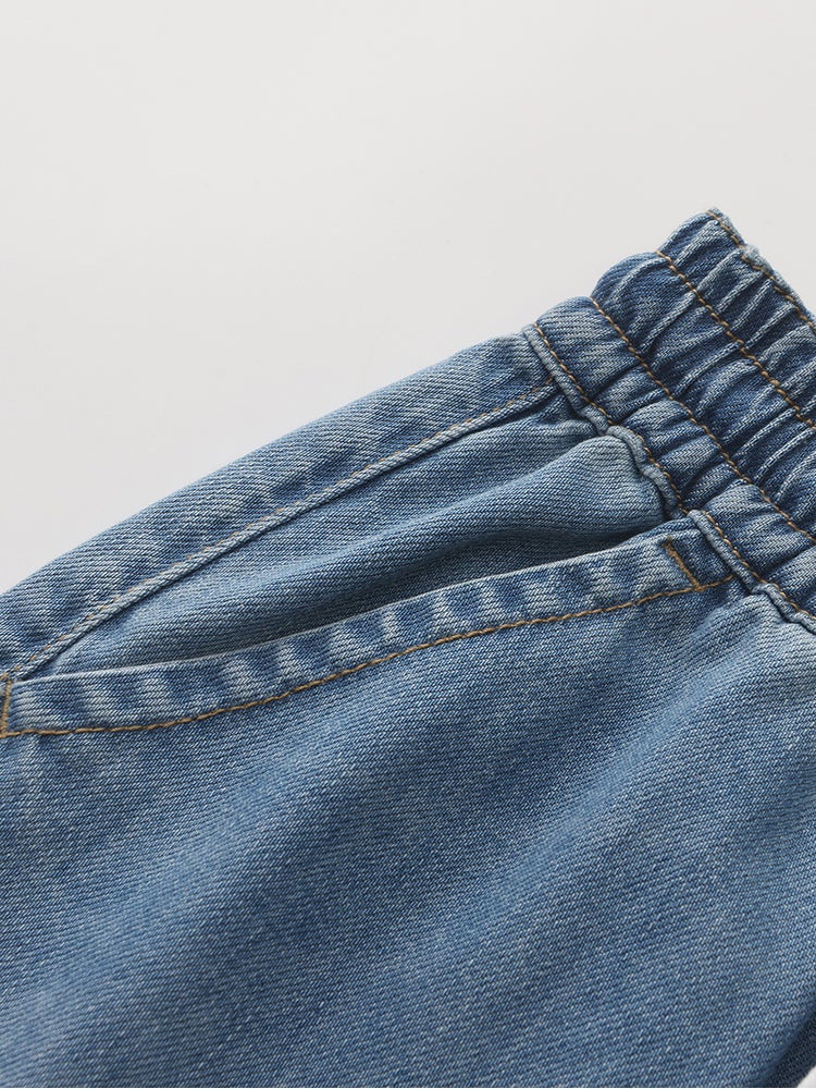 بالابالا ِشورت جينز بلون موحد للأولاد - Image 4