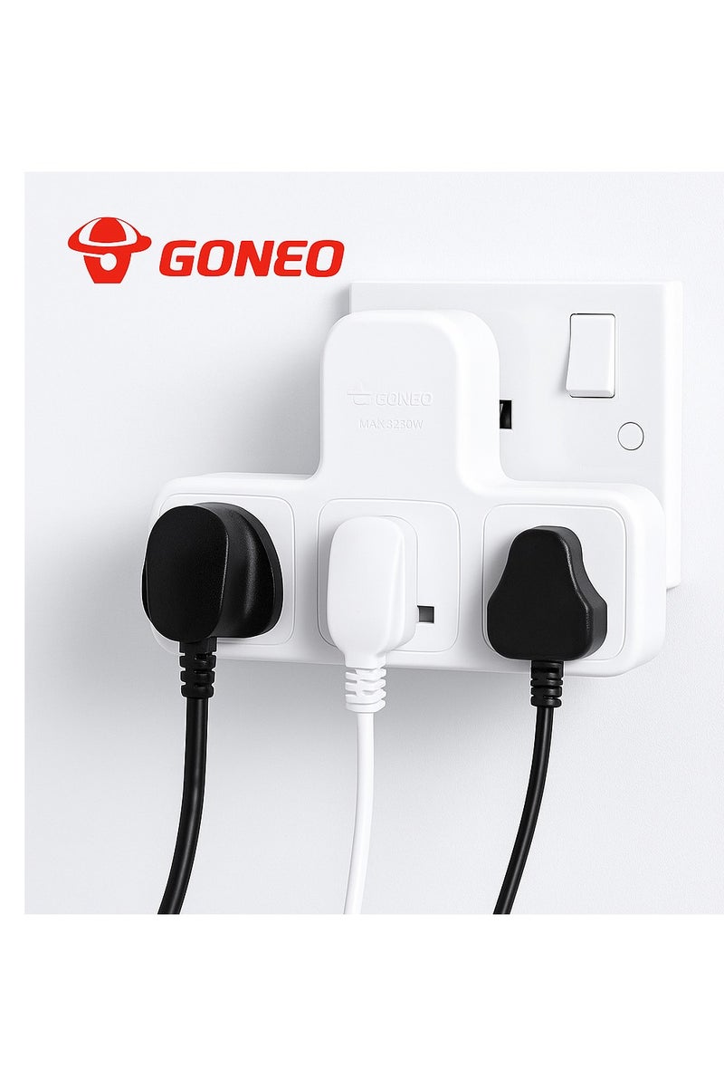 جونيو محول كهربائي ثلاثي 13 أمبير مع منفذي USB (A+C) من GONEO – طاقة قصوى 3250 واط، حاصل على علامة الجودة SASO، حاصل على إشارة المطابقة الخليجية – موديل EZ002U12 - Image 5