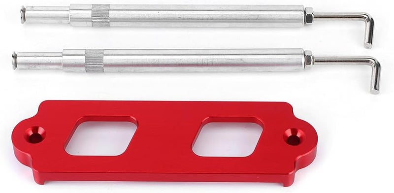 161mm Aluminum Battery Tie Down, Universal Fit for Civic, CRX (1988-2000), Car Battery Bracket (Red) - Image 1