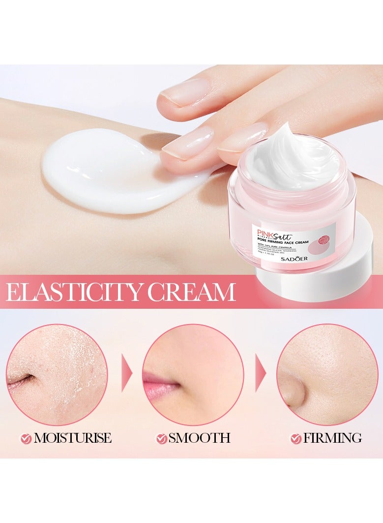 SADOER Himalayan pink Salt Pore Moisturizing Face Cream 18% Pure Centella Firming Face Cream for Glowing Skin - Image 4