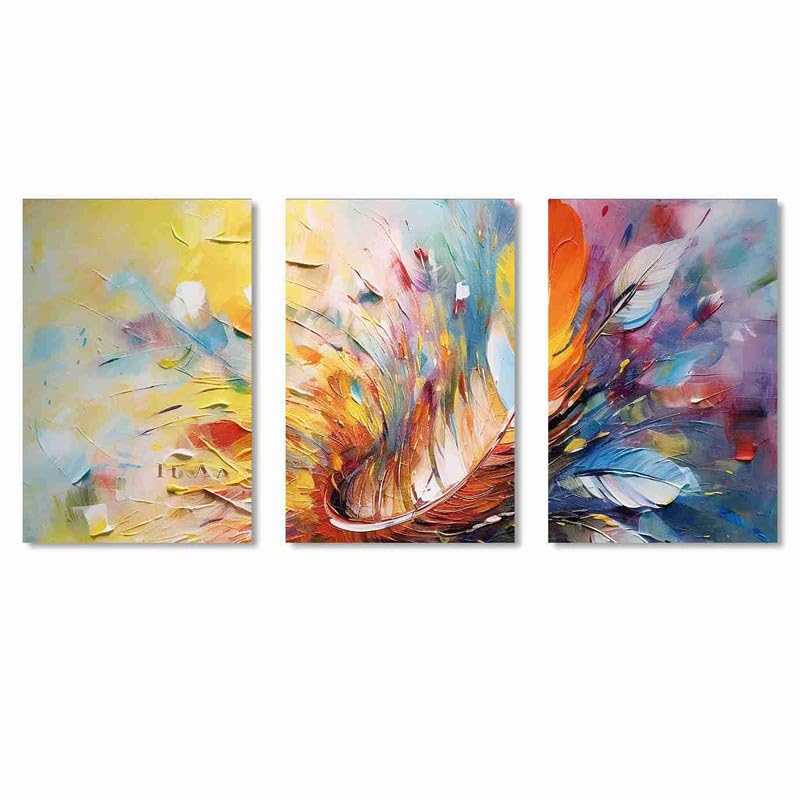 SAF Set Of 3 Wooden Framed Canvas Painting|| Modern Abstract Art Canvas Wall Art Painting for Home Décor And Office||For Bedroom,Living Room Home wall and Office Interior PRE-CR-232 - Image 2