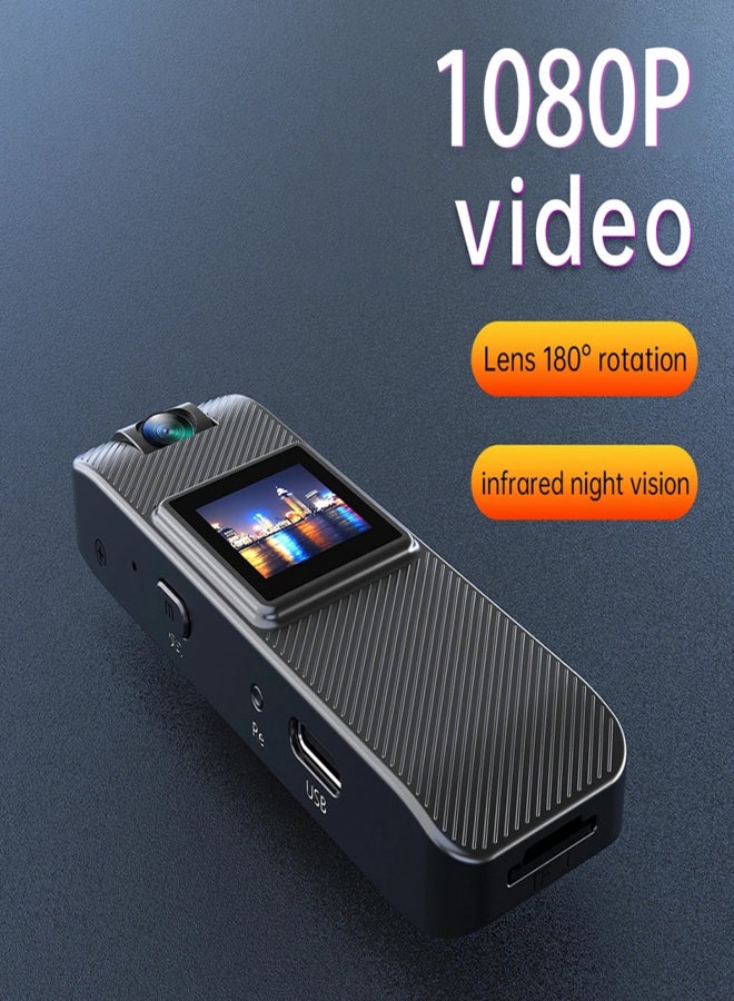 1080P Body Camera with Audio and Video Recording Wearable Body Cam Mini Clip-on Camera Camcorder with 180° Rotatable Lens IR Night Vision Magnetic Back Clip for Law Enforcement Delivery Personal - Image 2