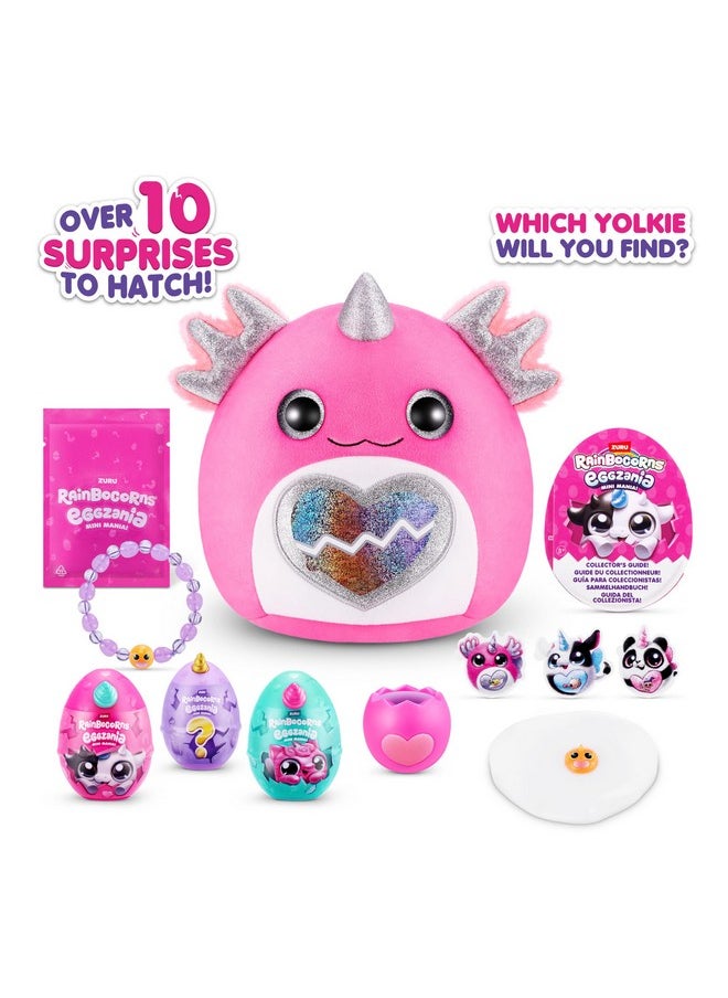 Rainbocorns - Eggzania Mini Mania Axolotl Plush Surprise Unboxing With Animal Soft Toy, Idea For Girls With Imaginary Play By Zuru - Image 1
