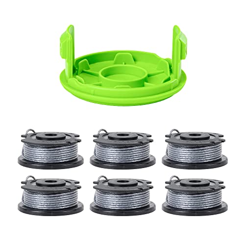Greenworks 0.065" Single Line Auto-Feed String Trimmer Spools (6-Pack) + Replacement Spool Cover - Image 5