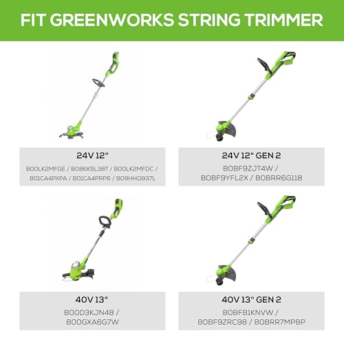 Greenworks 0.065" Single Line Auto-Feed String Trimmer Spools (6-Pack) + Replacement Spool Cover - Image 3