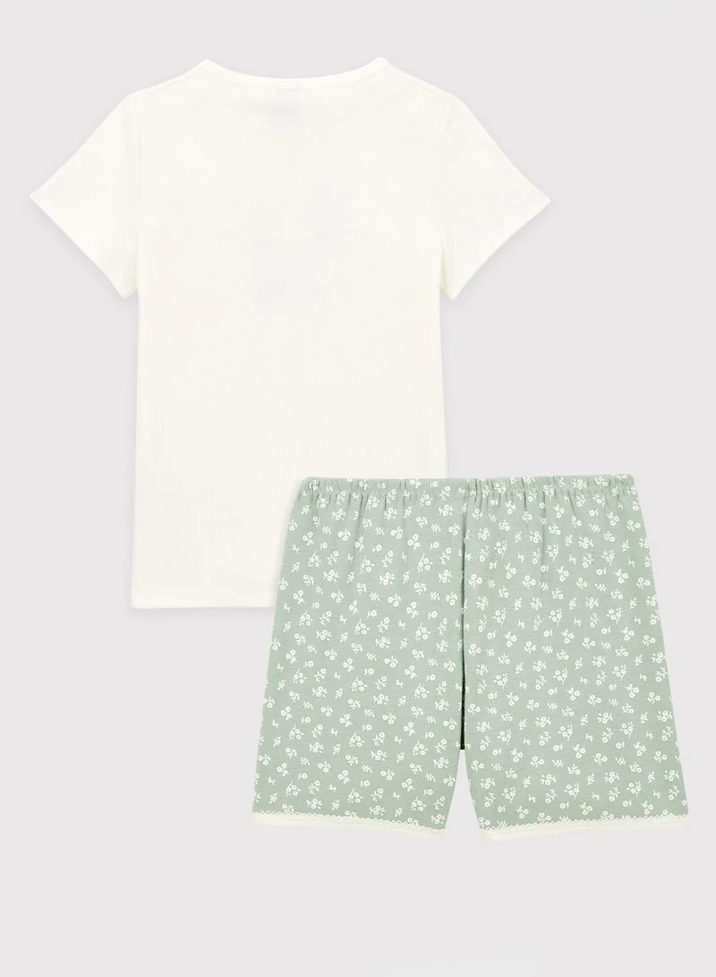 Petit Bateau Kids Floral Print Pyjama Set