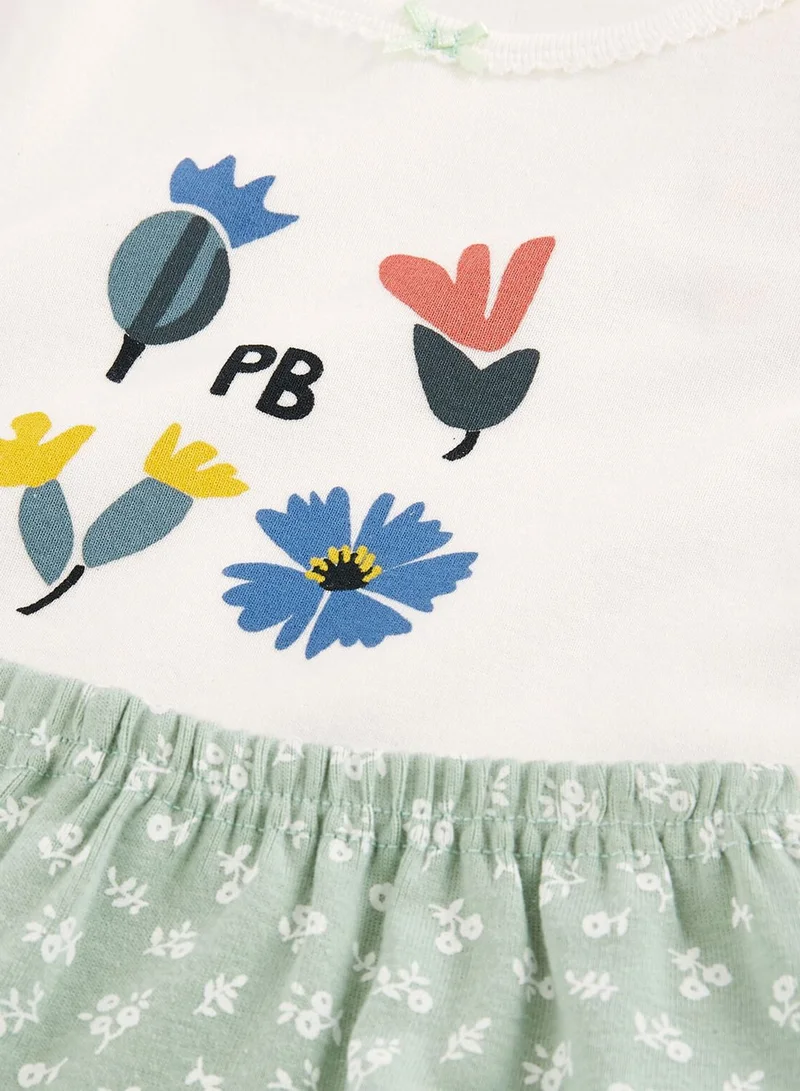 Petit Bateau Kids Floral Print Pyjama Set