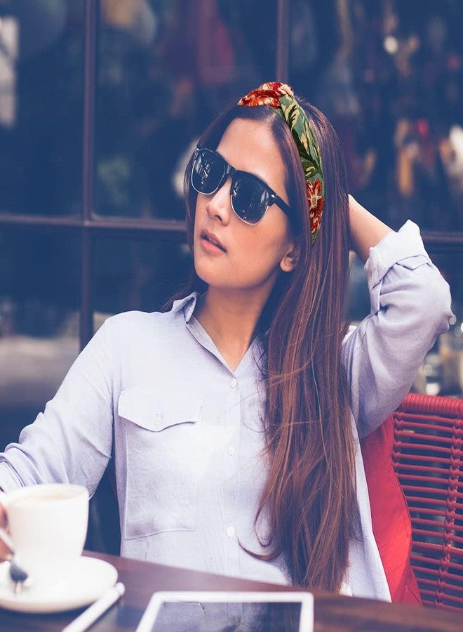 Madison Tyler Headbands for Women | Fashion Boho Headbands Top Knotted With Rhinestones Elastic Workout Hairbands | Outdoor and Party Headbands for Women Non Slip. (Floral) - Image 3