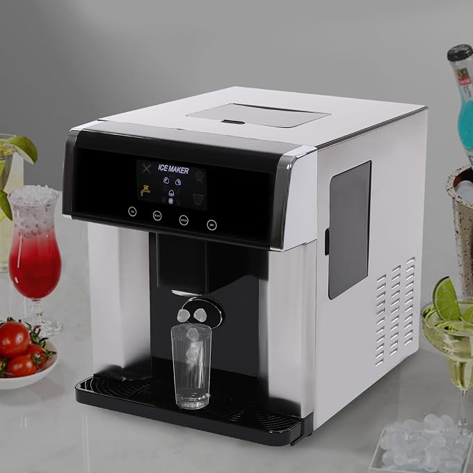 Okasiki 2-in-1 Ice Maker & Cold Water Dispenser, 12mins Quick Ice Making, Self-Cleaning, 1.32 lbs Storage, Portable Ice Makers Perfect for Home, Office, and Parties - Image 3