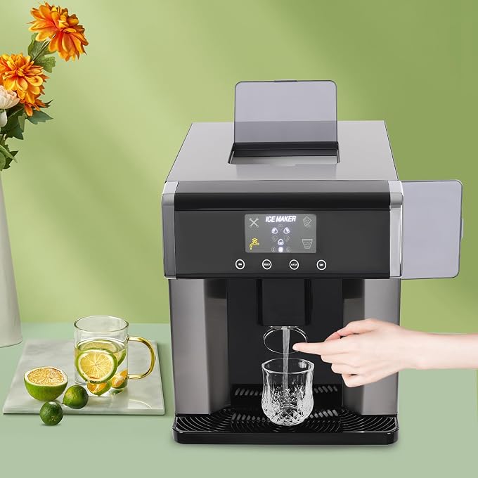 Okasiki 2-in-1 Ice Maker & Cold Water Dispenser, 12mins Quick Ice Making, Self-Cleaning, 1.32 lbs Storage, Portable Ice Makers Perfect for Home, Office, and Parties - Image 2