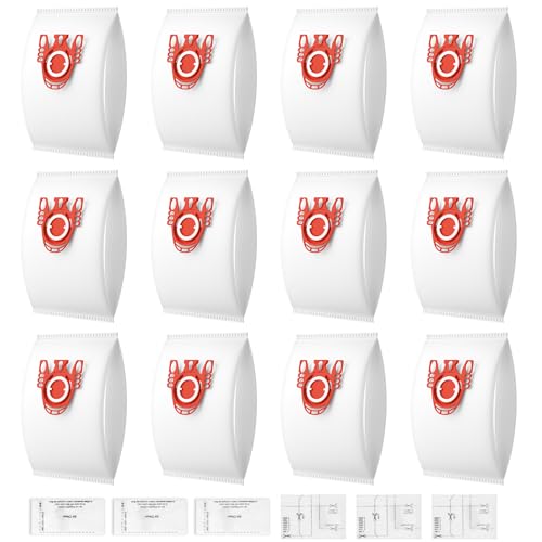 isinlive 12 Pack 3D Airclean FJM Vacuum Bags Compatible with Miele FJM Vacuum Cleaner Compact C1 Compact C2 Complete C1 S241 S290 S300i S500 S700 S4 S6S4000 and S6000 Series