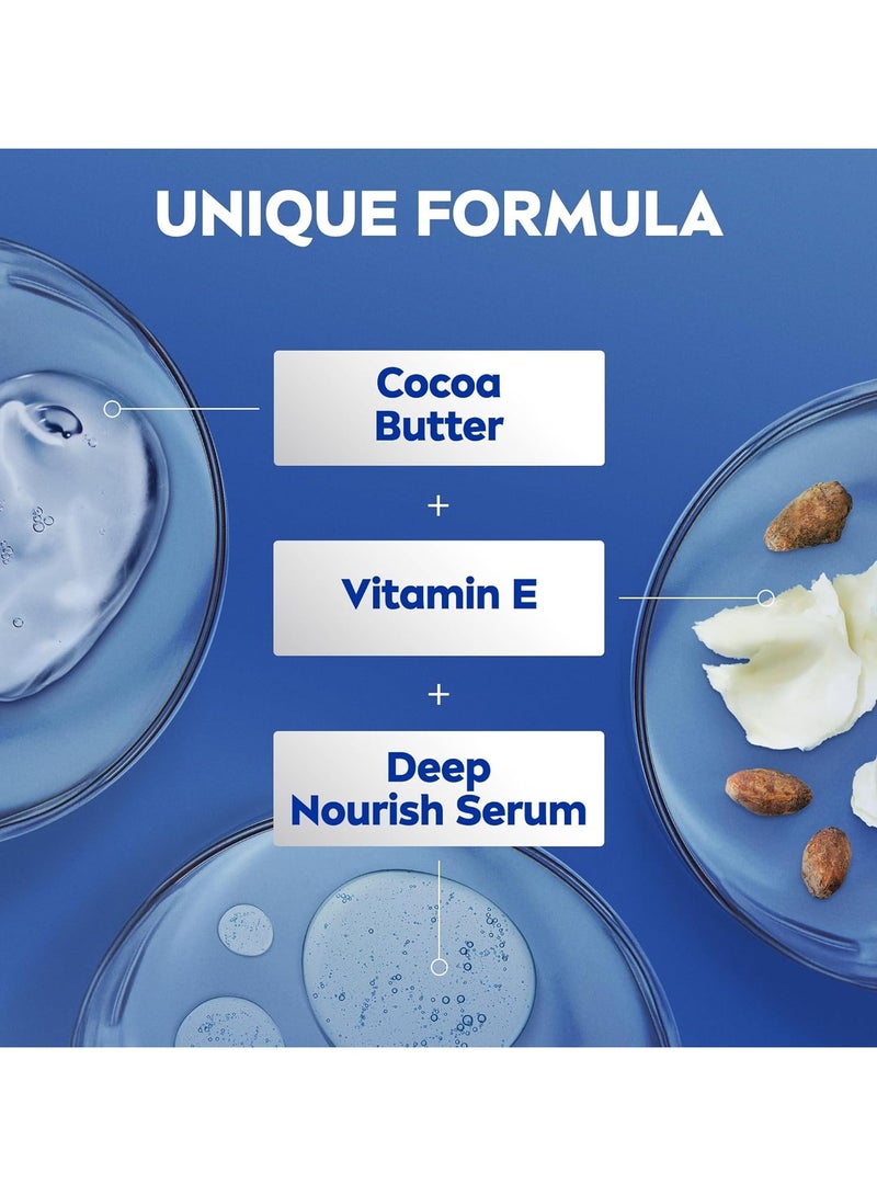 نيفيا لوشن للجسم للبشرة الجافة من نيفيا، زبدة الكاكاو وفيتامين E، 3 × 400 مل - Image 4