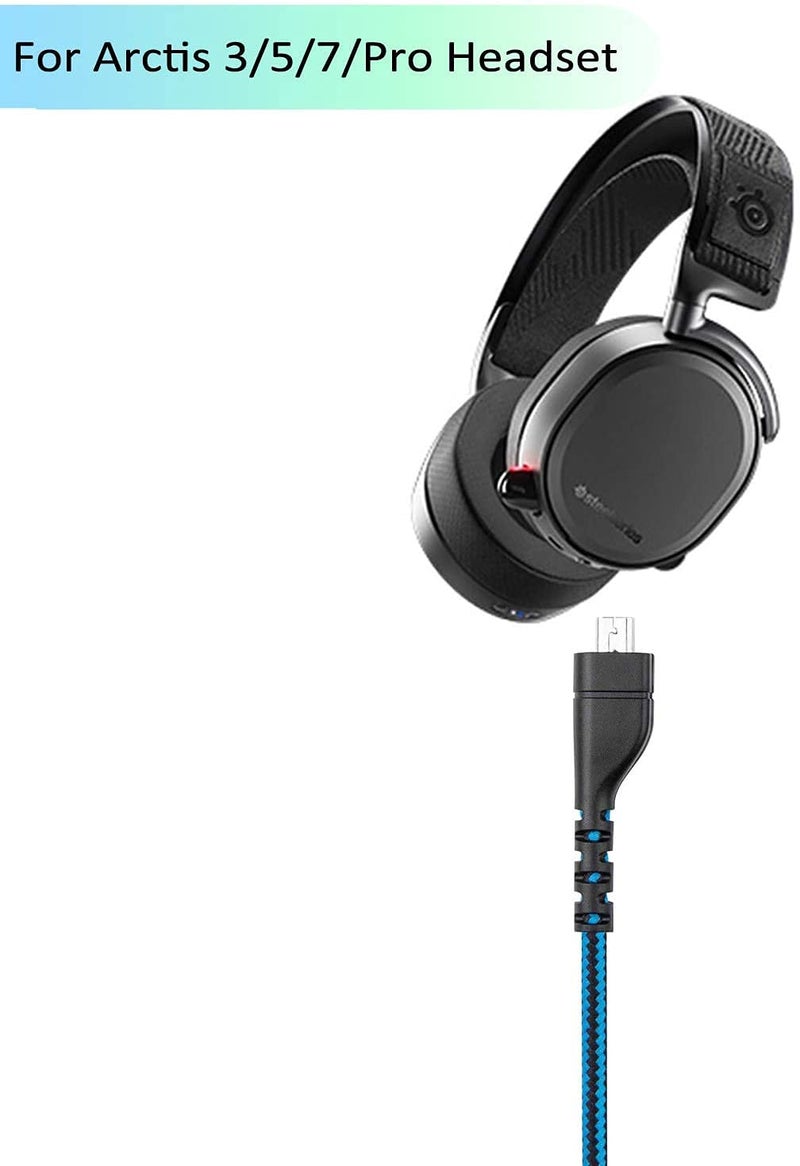Vcddom Replacement Audio Cable for Arctis 3, Arctis 5, Arctis 7, Arctis Pro Wireless, Arctis Pro Gaming Headset 2m/6.5 Feet (Blue) - Image 2