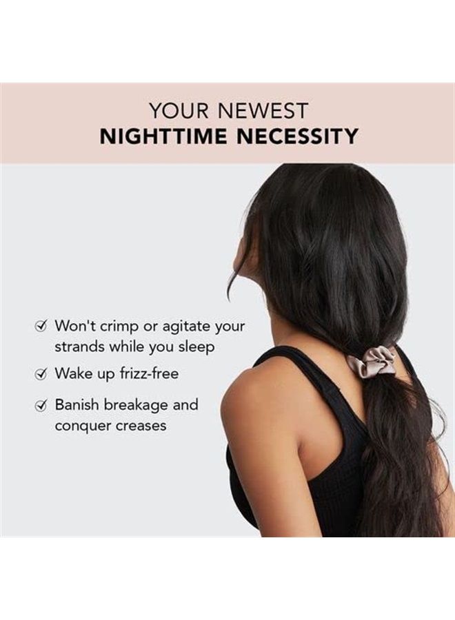 Kitsch Satin Hair Scrunchies for Women - Softer Than Silk Scrunchies for Hair | Satin Scrunchies for Girls & Stylish Satin Hair Ties for Women | Cute Satin Hair Scrunchie for Styling, 5 pack (Cameo) - Image 3