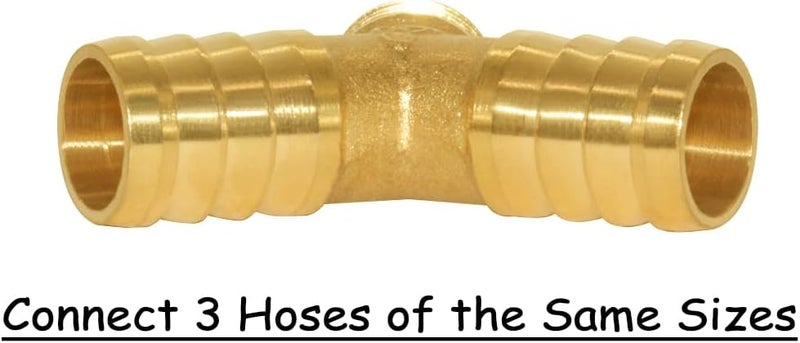 Uenede 3PCS Solid Brass 3/4"OD Barb Fitting Y 3-Way Union Intersection Barbed Hose Fittings for Water/Oil/Gas - Image 4