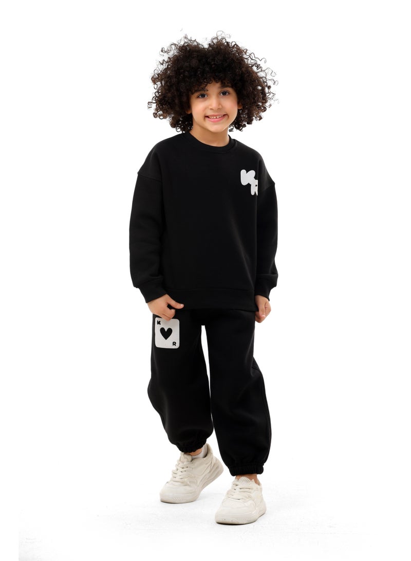 ريمينت بيجاما للاولاد كوتشينة  اسود - Image 1