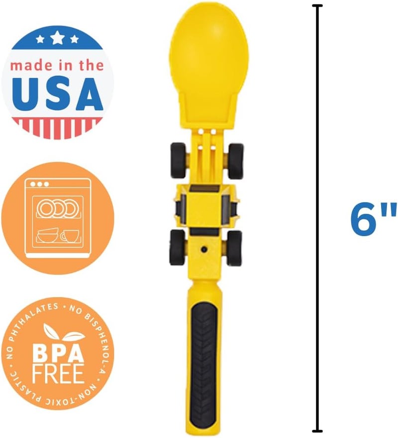 Constructive Eating - Toddler Construction Utensils Made in USA - Silverware for Toddlers - Utensils for Kids - Utensil Set - Image 4