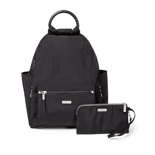 Baggallini womens New Classic Heritage With Rfid Phone Wristlet All Day Backpack, Black, One Size US - Image 1