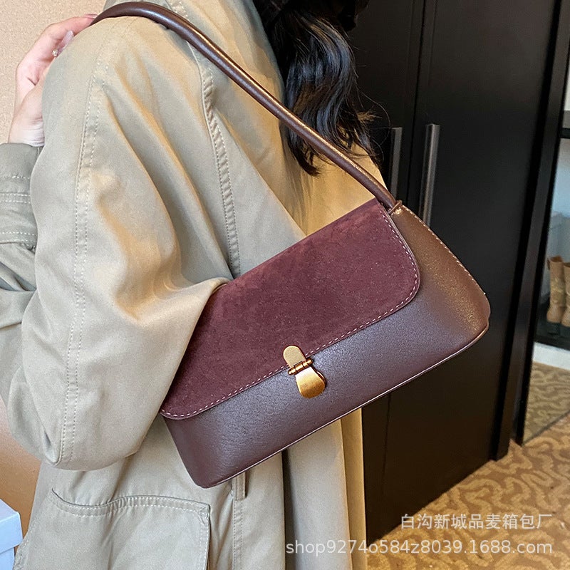 Vintage Niche Commuter Underarm Bag Women'S Bag Leopard Shoulder Bag Fashion Frosted Portable Small Bag - Image 4