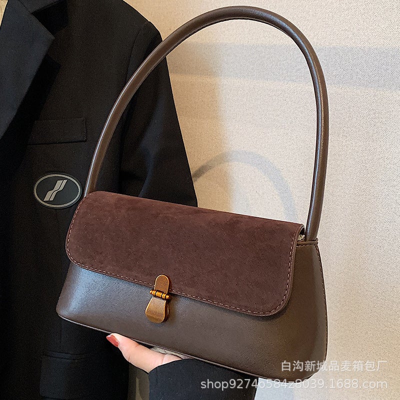 Vintage Niche Commuter Underarm Bag Women'S Bag Leopard Shoulder Bag Fashion Frosted Portable Small Bag - Image 5