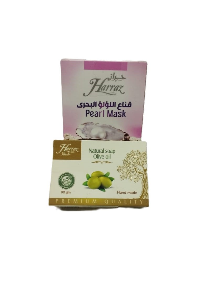 Harraz Sea pearl mask 100 g + natural soap with olive oil 90 g 