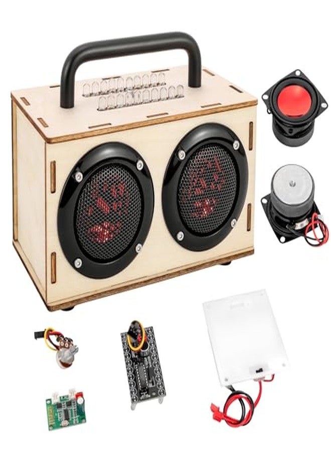 Swhmc DIY Bluetooth Speaker Kit with Black Metal Handle - STEM Projects for Kids & Adults Age 8-12, Build Portable Speaker with LED Light, Science Experiment Electronics Set, Birthday Gifts for Boys & Girls - Image 1