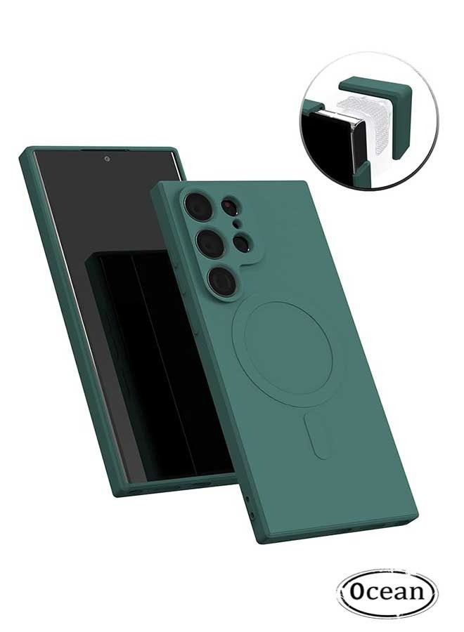 Ocean Samsung Galaxy S23 Ultra Case (Green),  Ultra-Thin Liquid Silicone Skin Protection Phone Case, Military Grade Anti Drop,Compatible With MagSafe Wireless Charging for Samsung Galaxy S23 Ultra - Image 1