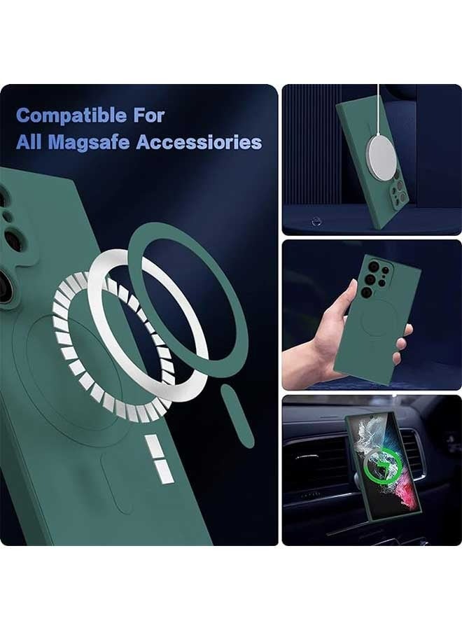 Ocean Samsung Galaxy S23 Ultra Case (Green),  Ultra-Thin Liquid Silicone Skin Protection Phone Case, Military Grade Anti Drop,Compatible With MagSafe Wireless Charging for Samsung Galaxy S23 Ultra - Image 5