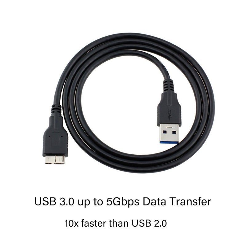 FRIGRAF USB 3.0 Hard Drive Cable, USB-A to Micro B Cable Compatible with Samsung Galaxy S5, Note 3, Note Pro 12.2, Camera, WD Toshiba Seagate Hard Drive and More USB 3.0 5Gbps Data Transfer Cord 3.3Ft - Image 3