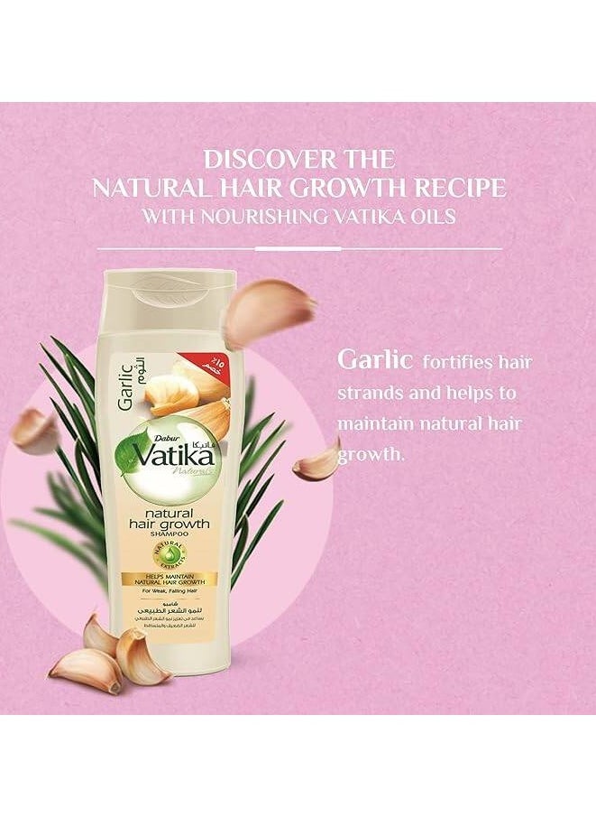 VATIKA Vatika Natural Hair Growth Shampoo Garlic 360 ML  - Image 2